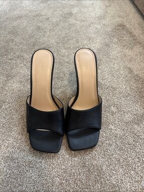 Forever 21 Black Slide Mule Heels